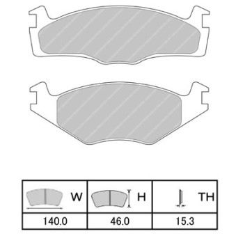 Plaquettes Ferodo Racing Volkswagen Golf 1 1.6/1.8 GTI  19/75-07/83