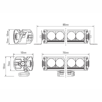 Rampe Lazer Triple R - Standard - 16 leds
