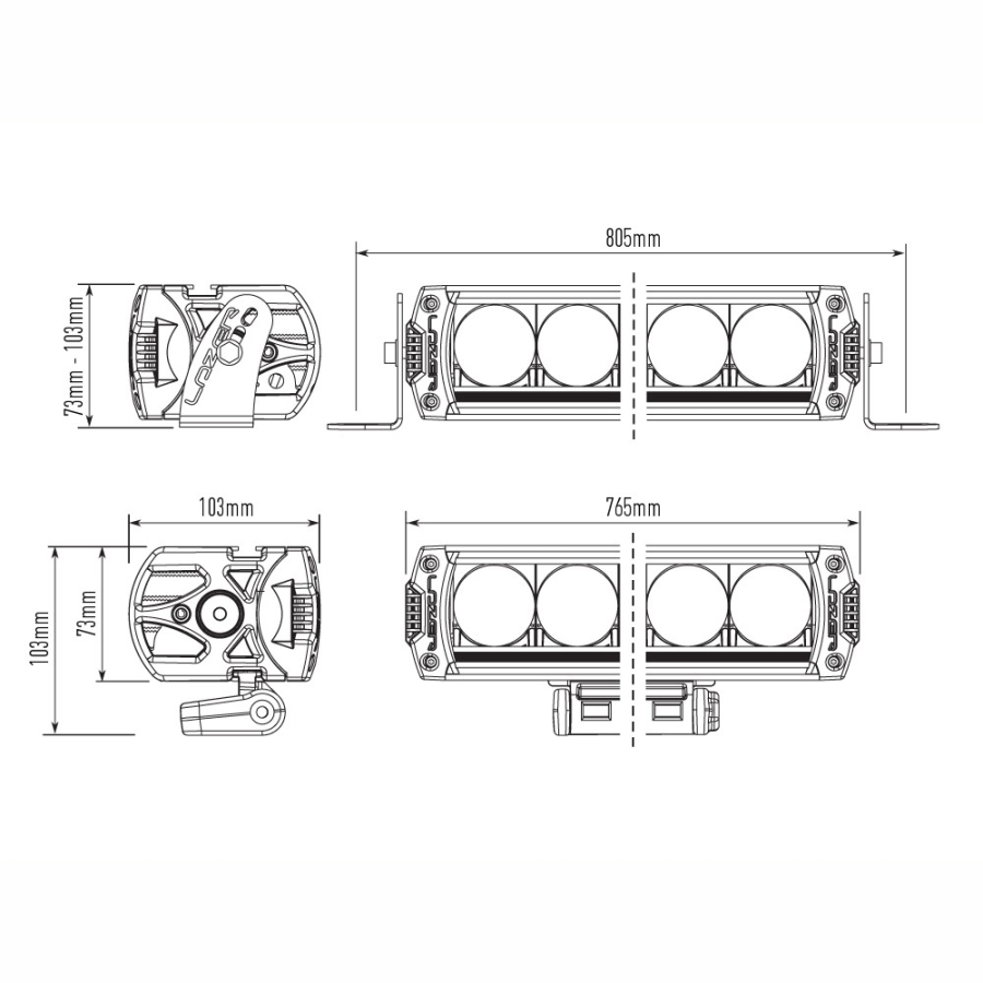 Rampe Lazer Triple R - Standard - 16 leds