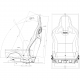 Baquet RECARO Sporster CS - Sans chauffage - Avec Airbag (nombreuses couleurs) 