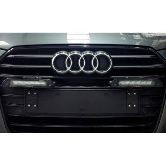 support plaque immatriculation pour 2 rampes Lazer