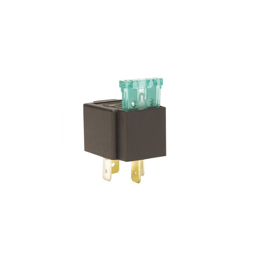 Relais 30ampères - 12V - 4 broches - avec fusible