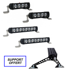 Pack 2 rampes de 4 + 2 rampes de 8 LED RACING + support offert