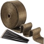 Ruban Isolant thermique CRC titanium + colliers - 50mm - 15m