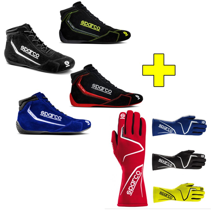 Pack Sparco FIA Bottines Slalom + Gants Land   