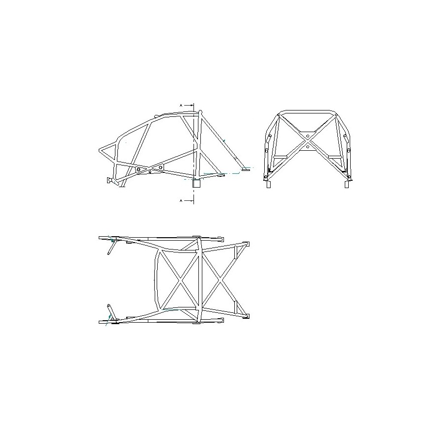 Arceau SPARCO MSA Peugeot 206 Multipoints à souder