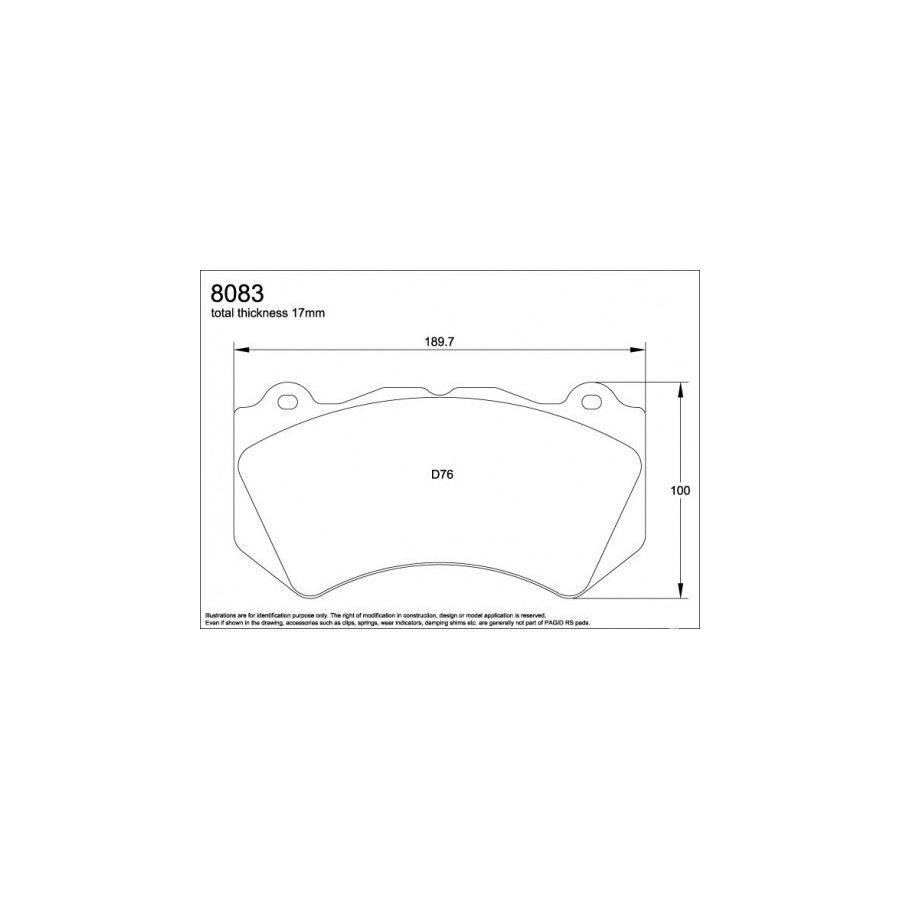 Plaquettes PAGID RSC1 Ferrari F430 (disques céramique)