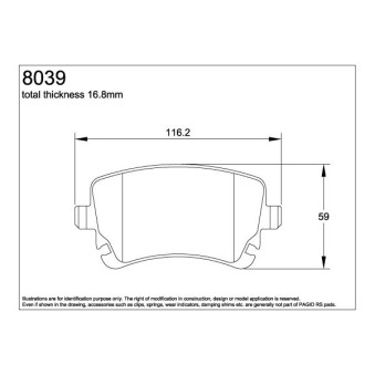 Plaquettes PAGID Audi RS4 (B7) Modèles a partir de 2005