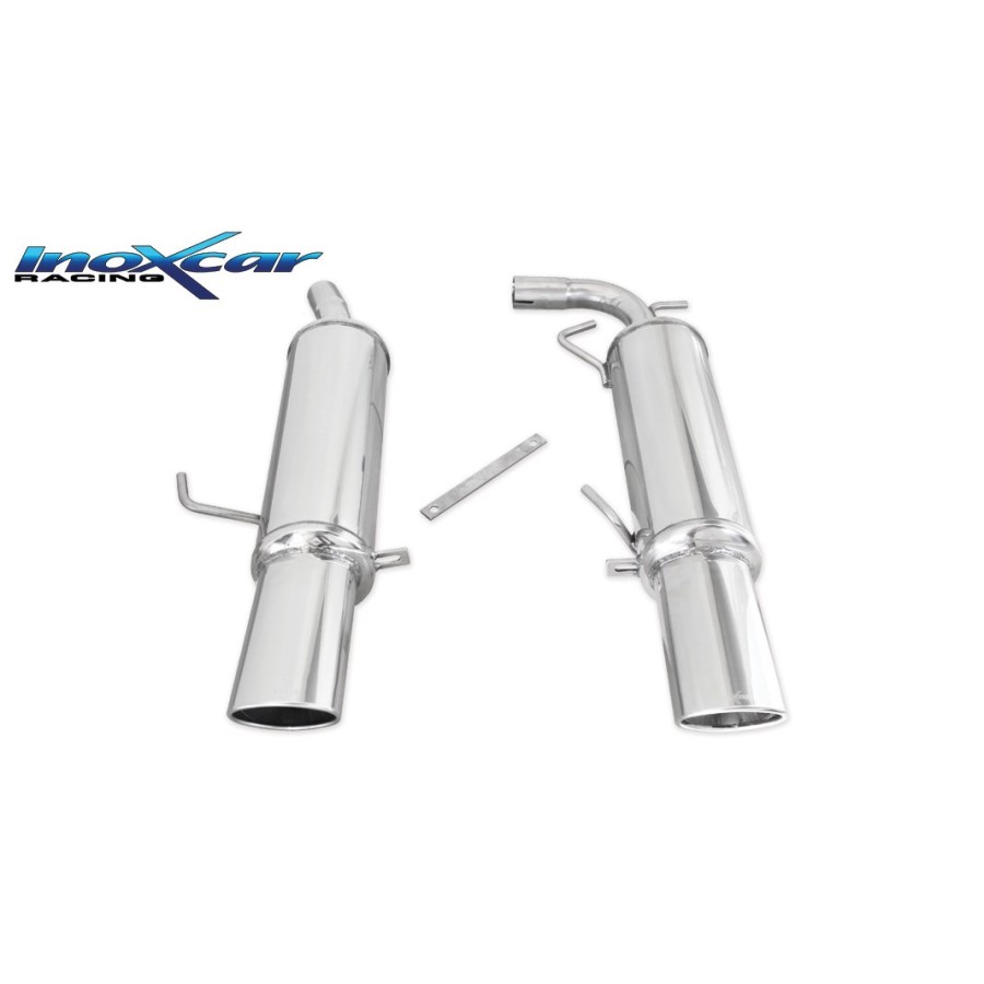 Silencieux Inox Inoxcar Renault Clio 2 RS (phase 3) - double sortie ovale 120x80 