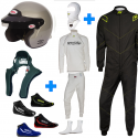 Pack Total FIA (combinaison + bottines + casque + Hans + sous-vêtements)