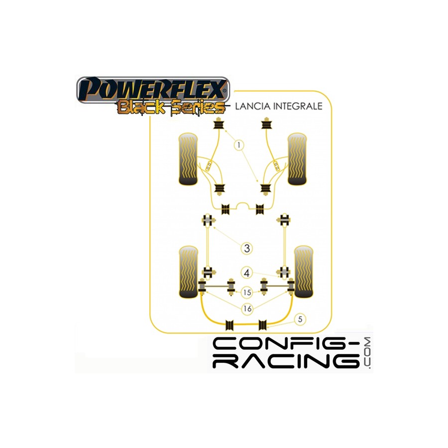 Silent blocs Powerflex Lancia Integrale 16v (1989-1994) 