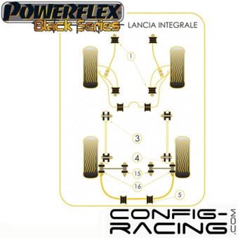 Silent blocs Powerflex Lancia Integrale 16v (1989-1994) 