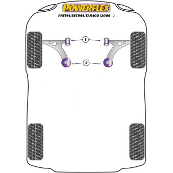 Silent blocs Powerflex Toyota Previa / Estima / Tarago (2006 -) 