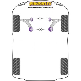 Silent blocs Powerflex Toyota RAV4 / Vanguard (2006-2013) 