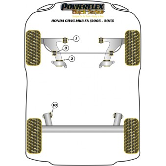 Silent blocs Powerflex Honda Civic Mk8 FK/KN (2005-2012) Black s?ries 