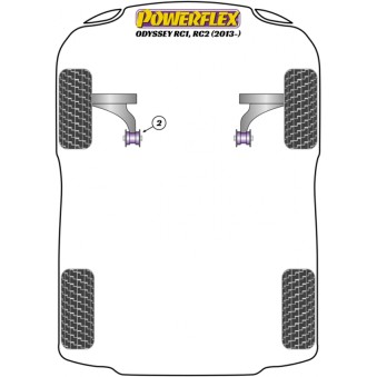 Silent blocs Powerflex Honda Odyssey RC1, RC2 (2013-) 
