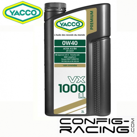 Huile Yacco VX 1000 LL 0W40 2L