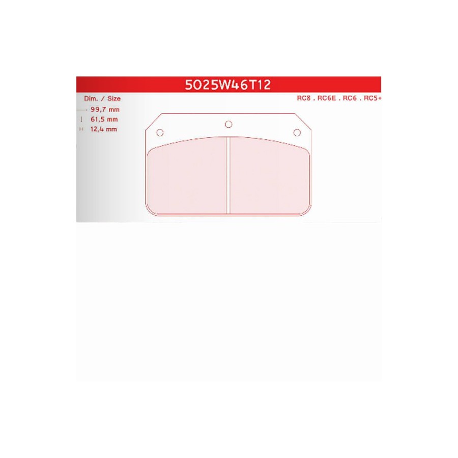 Plaquettes CARBONE LORRAINE Etrier Wilwood Dynalite - 5025W46T12