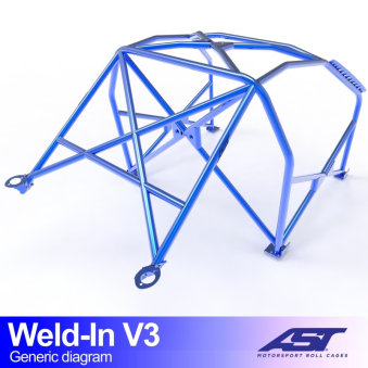 Arceau AST FIA HONDA CRX (EF/ED/EE) 3 porte Coupe à souder V3