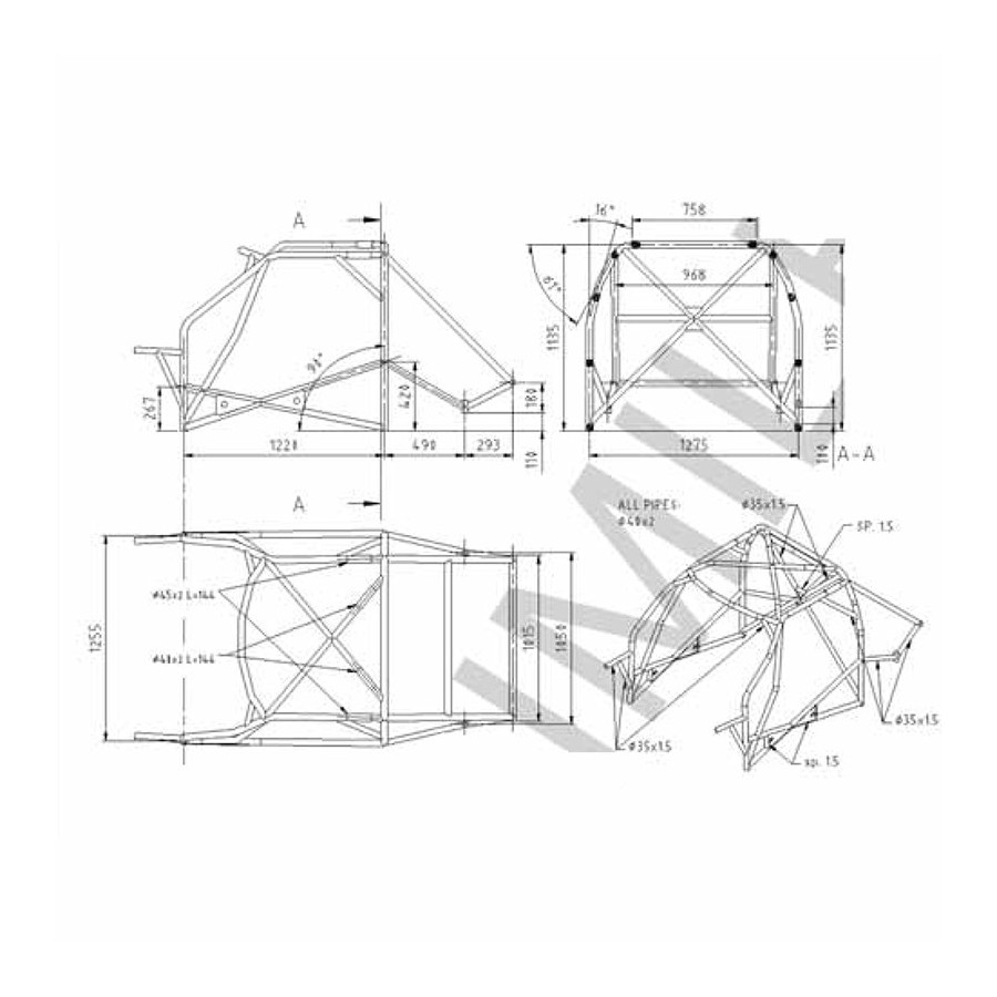 Arceau OMP RAC Suzuki Swift 1 3 portes Multipoints à souder