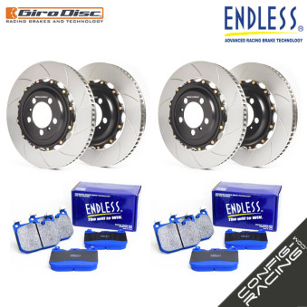 Kit de Remplacement Freins Acier Avant/Arrière Disques Girodisc et plaquettes Endless pour Porsche GT4 RS 
