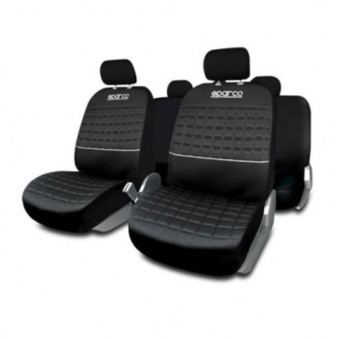 Jeu de housses de siège complet Lazio Sparco Noir / Gris